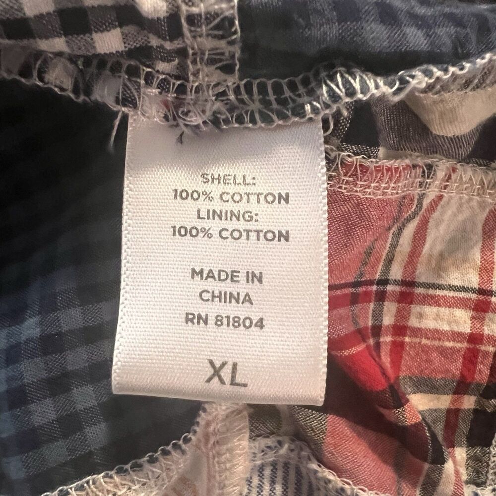 Fairhope Women’s Maxi Dress XL Patchwork Pockets Americana Red White Blue - Picture 4 of 5